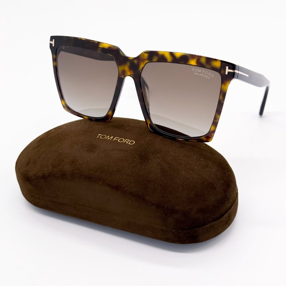 NEW TOM FORD SABRINA-02 TF764 52H WOMEN SUNGLASSES FT0764/S DARK HAVANA